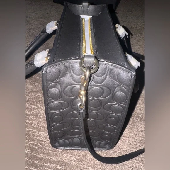 Coach Maggie Small Tote Bag In Signature Leather CY670 Black NWT - Picture 11 of 15